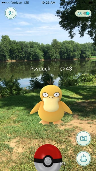 pokemon go native app screenshot